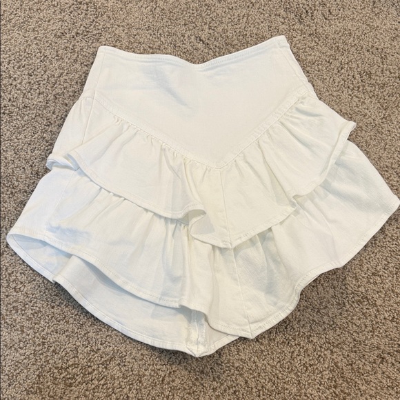 MOTHER  NWOT White ruffled skirt - Picture 1 of 3